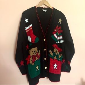 Vintage ugly Christmas oversized cardigan sweater